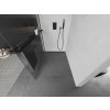 MEXEN/S - Kioto+ L Sprchová zástěna WALK-IN s poličkou a držákem ručníků 80 x 200 cm, proužky, černá 800-080-123-70-09