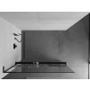 MEXEN/S - Kioto+ L Sprchová zástěna WALK-IN s poličkou a držákem ručníků 90 x 200 cm, bílý vzor, černá 800-090-123-70-85