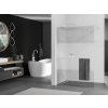 MEXEN/S - Kioto+ Sprchová zástěna WALK-IN s poličkou a držákem ručníků 90 x 200 cm, transparent/vzor, bílá 800-090-121-20-35