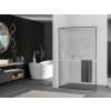 MEXEN/S - Kioto+ Sprchová zástěna WALK-IN s poličkou a držákem ručníků 90 x 200 cm, černý vzor, bílá 800-090-121-20-70