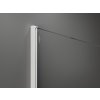 MEXEN/S - Kioto+ Sprchová zástěna WALK-IN s poličkou a držákem ručníků 90 x 200 cm, černý vzor, bílá 800-090-121-20-70