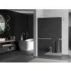 MEXEN/S - Kioto+ Sprchová zástěna WALK-IN s poličkou a držákem ručníků 90 x 200 cm, zrcadlové, bílá 800-090-121-20-50