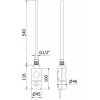 MEXEN/S - Neptun radiátor + topná tyč 1200 x 500 mm, 600 W, chrom W101-1200-500-2600-01