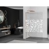 MEXEN/S - Kioto L Sprchová zástěna WALK-IN 90 x 200, bílý vzor, měď kartáčovaná 800-090-103-65-85