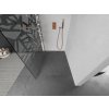 MEXEN/S - Kioto L Sprchová zástěna WALK-IN 90 x 200, bílý vzor, měď kartáčovaná 800-090-103-65-85