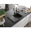 MEXEN/S - Ben granitový dřez 1 s odkapávačem pravý 600 x 500 mm, černá/zlatá metalik, sifon černá 6523605000-75-B