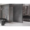 MEXEN/S - Velar L Sprchová zástěna posuvná Walk-in 110 x 200 cm, transparent 8 mm, měď kartáčovaná 871-110-003-03-65