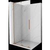 MEXEN/S - Velar L Sprchová zástěna posuvná Walk-in 110 x 200 cm, transparent 8 mm, měď kartáčovaná 871-110-003-03-65