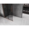 MEXEN/S - Velar L Sprchová zástěna posuvná Walk-in 110 x 200 cm, grafit 8 mm, měď kartáčovaná 871-110-003-43-65
