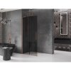 MEXEN/S - Velar L Sprchová zástěna posuvná Walk-in 110 x 200 cm, grafit 8 mm, měď kartáčovaná 871-110-003-43-65