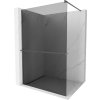 MEXEN/S - Kioto+ Sprchová zástěna WALK-IN s poličkou a držákem ručníků 80 x 200 cm, grafit, grafit kartáčovaná 800-080-121-66-40