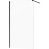 MEXEN/S - KIOTO Sprchová zástěna WALK-IN 110x200 cm 8 mm, černá, transparent 800-110-101-70-00