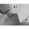 MEXEN/S - KIOTO Sprchová zástěna WALK-IN s poličkou a držákem ručníků 120 x 200, matné sklo 8 mm, černá 800-120-121-70-30