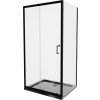 MEXEN/S - Apia Sprchový kout 120x90, transparent, černá + vanička se sifonem 840-120-090-70-00-4070B