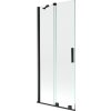 MEXEN/S - Velar Dvoukřídlá posuvná vanová zástěna 80 x 150 cm, transparent, černá 896-080-000-01-70