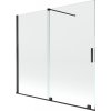 MEXEN/S - Velar Dvoukřídlá posuvná vanová zástěna 170 x 150 cm, transparent, černá 896-170-000-01-70