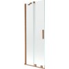 MEXEN/S - Velar Dvoukřídlá posuvná vanová zástěna 70 x 150 cm, transparent, kartáčovaná měď 896-070-000-01-65