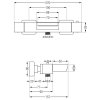 MEXEN/S - Erik sprchový sloup včetně vanové termostatické baterie Cube, chrom 77360205-00