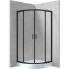 DEANTE - Funkia černá - Sprchový kout, půlkulatý, 80x80 cm KYP_N52K