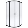 DEANTE - Funkia černá - Sprchový kout, půlkulatý, 80x80 cm KYP_N52K