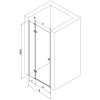 MEXEN - Roma Sprchové dveře Swing 120, transparent, chrom se stěnovým profilem 854-120-000-01-00