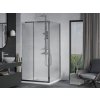 MEXEN/S - Apia sprchový kout posuvný 90x90, sklo transparent, chrom + vanička 840-090-090-01-00-4010