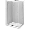 MEXEN/S - Apia sprchový kout posuvný 90x90, sklo transparent, chrom + vanička 840-090-090-01-00-4010