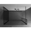 MEXEN/S - Kioto Sprchová zástěna WALK-IN 120 x 70 x 30 cm, černý vzor, grafit kartáčovaná 800-120-070-221-66-70-030