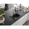 MEXEN/S - Milo granitový dřez včetně baterie Telma, černá/stříbrná 6505-73-670200-50