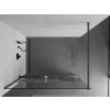 MEXEN/S - Kioto+ Sprchová zástěna s poličkou WALK-IN 90 x 200 cm, bílá vzor, grafit metal 800-090-121-95-85
