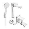 MEXEN/S - Royo R40 Set umyvadlové a vanové baterie s příslušenstvím, chrom 72213R40-00