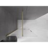 MEXEN/S - Velar Sprchová zástěna posuvná Walk-in 100 x 200 cm, dekor 8 mm, zlato kartáčovaná 871-100-000-33-55