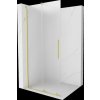 MEXEN/S - Velar Sprchová zástěna posuvná Walk-in 100 x 200 cm, dekor 8 mm, zlato kartáčovaná 871-100-000-33-55