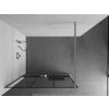 MEXEN/S - KIOTO Sprchová zástěna WALK-IN s poličkou a držákem ručníků 120 x 200, transparent/černá 8 mm, chrom 800-120-121-01-77