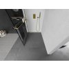 MEXEN/S - KIOTO Sprchová zástěna WALK-IN s poličkou a držákem ručníků 120 x 200, transparent/černá 8 mm, zlatá 800-120-121-50-77