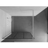 MEXEN/S - KIOTO Sprchová zástěna WALK-IN 120 x 200, transparent/černý vzor 8 mm, bílá 800-120-101-20-77
