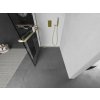 MEXEN/S - Kioto+ Sprchová zástěna WALK-IN s poličkou a držákem ručníků 120 x 200 cm, černý vzor, zlatá kartáčovaná 800-120-121-55-77