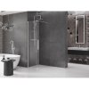 MEXEN/S - Velar Sprchová zástěna posuvná Walk-in 70 x 200 cm, transparent 8 mm, nikl kartáčovaný 871-070-000-03-97