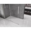 MEXEN/S - Velar Sprchová zástěna posuvná Walk-in 150 x 200 cm, transparent 8 mm, nikl kartáčovaný 871-150-000-03-97