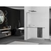 MEXEN/S - Kioto+ L Sprchová zástěna WALK-IN s poličkou a držákem ručníků 70 x 200 cm, dekor, grafit metal 800-070-123-95-30
