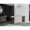 MEXEN/S - Kioto+ L Sprchová zástěna WALK-IN s poličkou a držákem ručníků 80 x 200 cm, dekor, grafit kartáčovaná 800-080-123-66-30