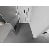 MEXEN/S - Kioto+ L Sprchová zástěna WALK-IN s poličkou a držákem ručníků 100 x 200 cm, transparent/dekor, grafit kartáčovaná 800-100-123-66-35