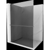 MEXEN/S - Kioto+ L Sprchová zástěna WALK-IN s poličkou a držákem ručníků 100 x 200 cm, grafit, grafit metal 800-100-123-95-40