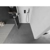 MEXEN/S - Kioto+ L Sprchová zástěna WALK-IN s poličkou a držákem ručníků 90 x 200 cm, černý vzor, grafit metal 800-090-123-95-77