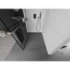 MEXEN/S - Kioto+ L Sprchová zástěna WALK-IN s poličkou a držákem ručníků 90 x 200 cm, černý vzor, grafit metal 800-090-123-95-78