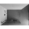 MEXEN/S - Kioto+ L Sprchová zástěna WALK-IN s poličkou a držákem ručníků 100 x 200 cm, černý vzor, grafit kartáčovaná 800-100-123-66-77