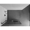 MEXEN/S - Kioto+ L Sprchová zástěna WALK-IN s poličkou a držákem ručníků 100 x 200 cm, černý vzor, grafit metal 800-100-123-95-77
