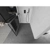 MEXEN/S - Kioto+ L Sprchová zástěna WALK-IN s poličkou a držákem ručníků 100 x 200 cm, černý vzor, grafit metal 800-100-123-95-78