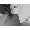 MEXEN/S - Kioto+ L Sprchová zástěna WALK-IN s poličkou a držákem ručníků 120 x 200 cm, černý vzor, grafit kartáčovaná 800-120-123-66-77