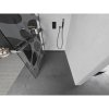 MEXEN/S - Kioto+ L Sprchová zástěna WALK-IN s poličkou a držákem ručníků 110 x 200 cm, bílý vzor, grafit metal 800-110-123-95-97